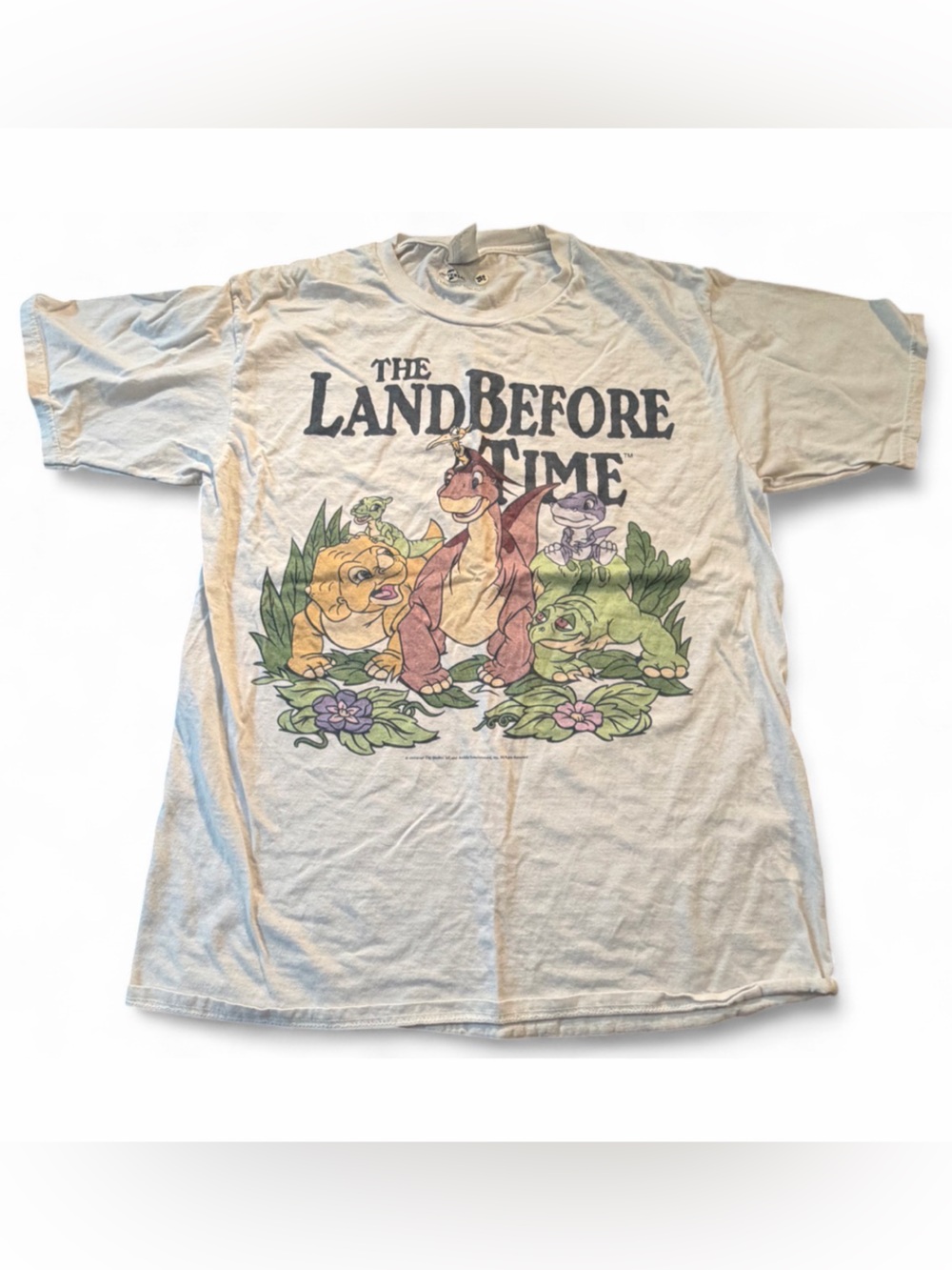 The Land Before Time Universal Studios Graphic Dinosaur Cotton T-Shirt Top Tee